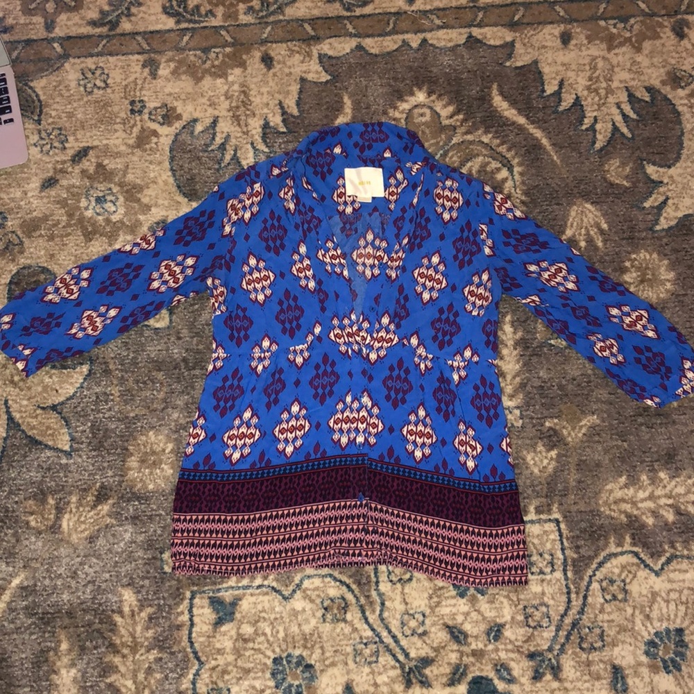 Anthropologie Maeve Button Blouse